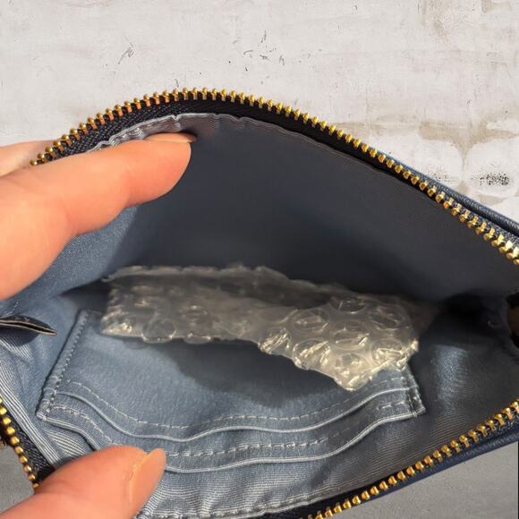 Coach NWT Corner Zip Wristlet In Signature Denim - Picture 9 of 9